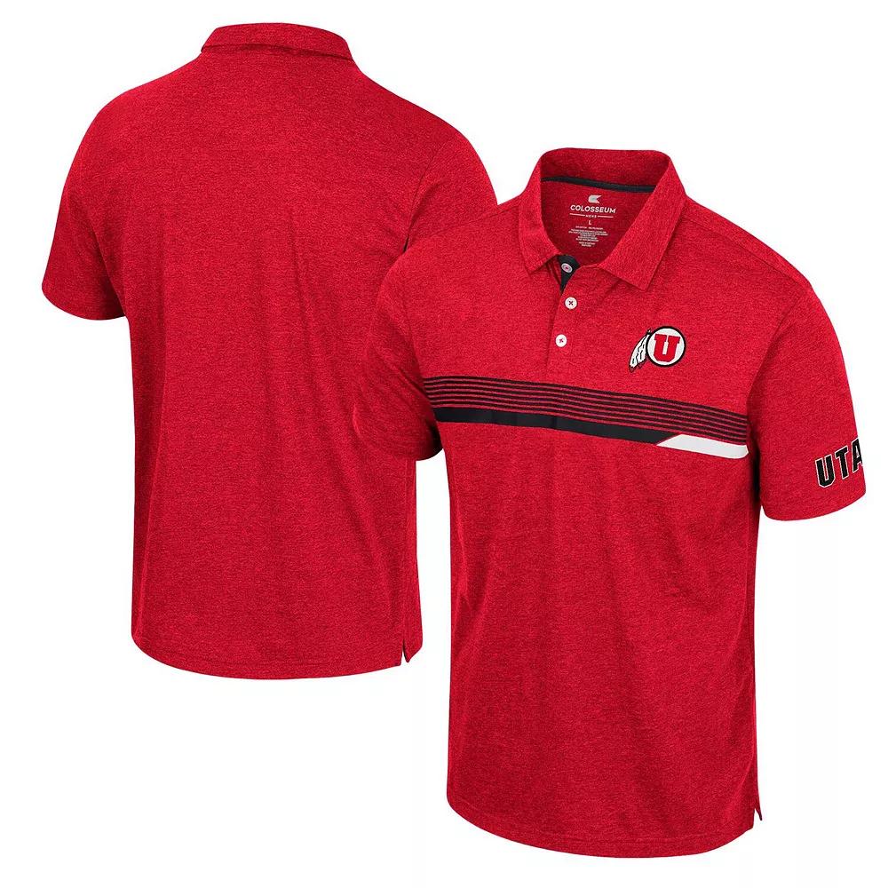 Men's Colosseum  Red Utah Utes No Problemo Polo, Size: XL, Ute Red Product Image