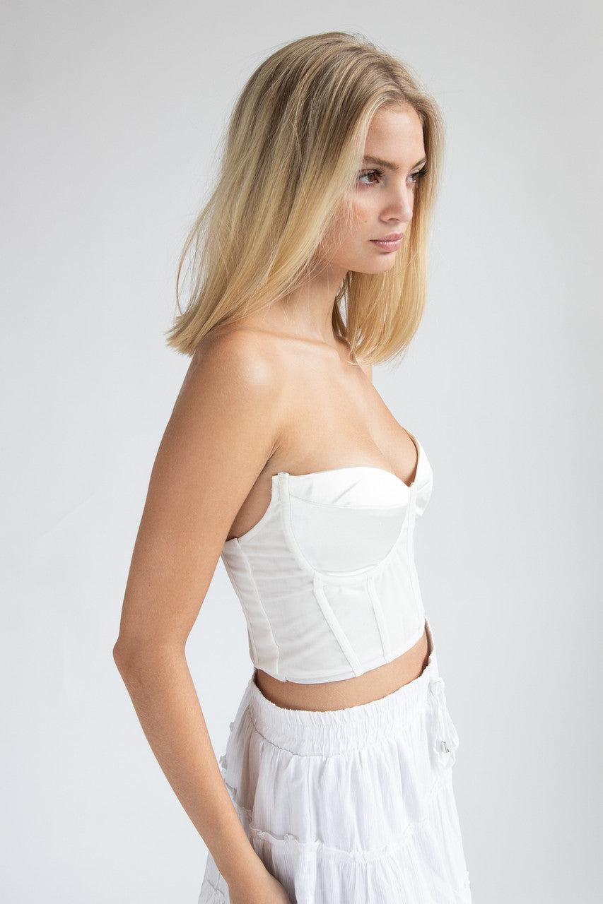 Satin Mesh Bustier Product Image