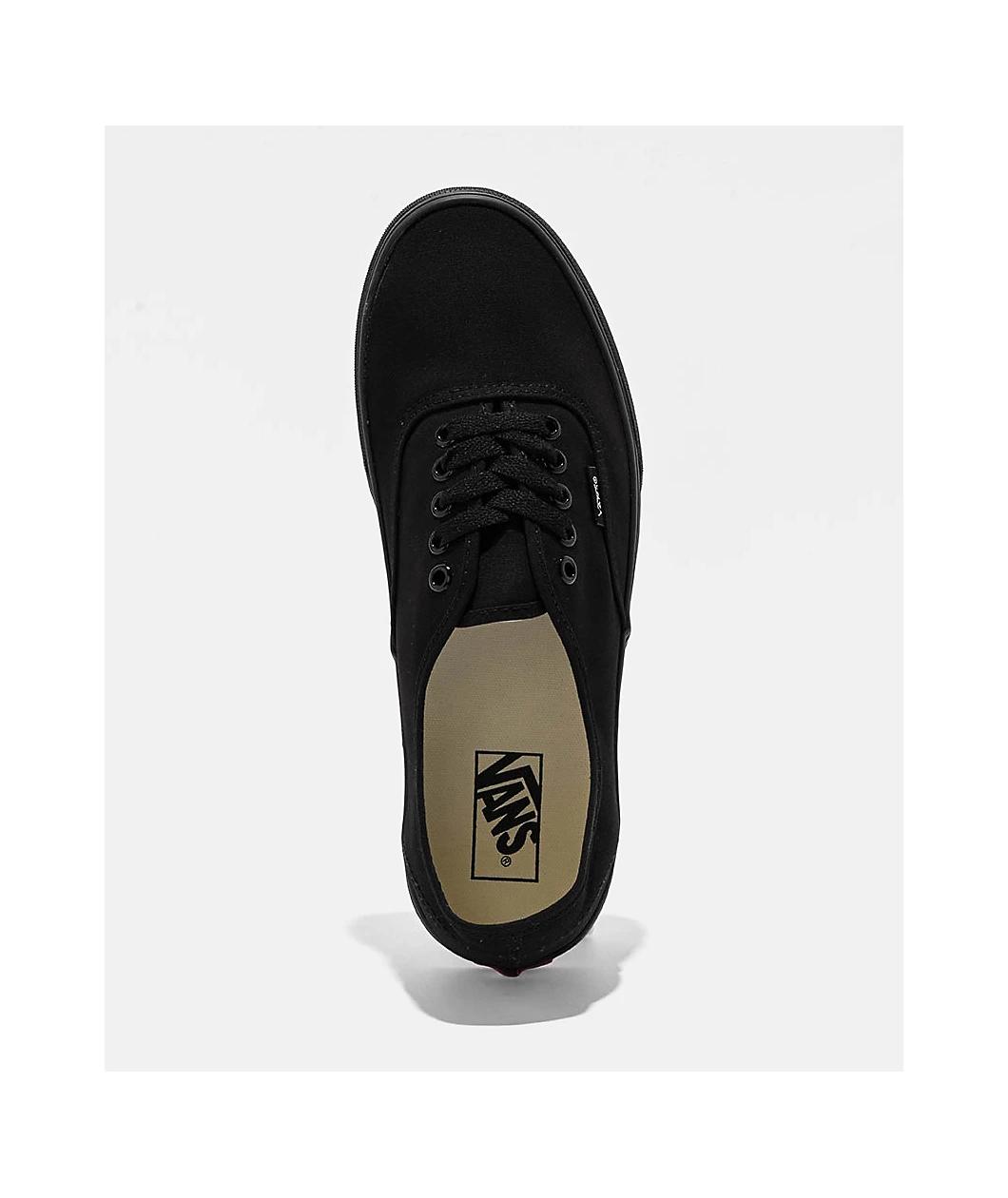 Vans Authentic Black Canvas Skate Shoes Product Image