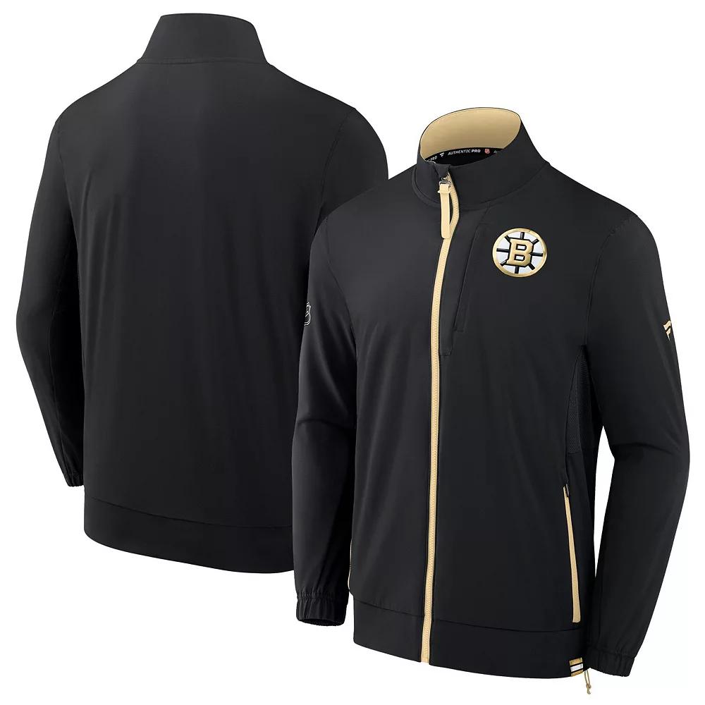 Men's Fanatics  Black Boston Bruins Authentic Pro Rink Coaches Full-Zip Jacket, Size: Large Product Image
