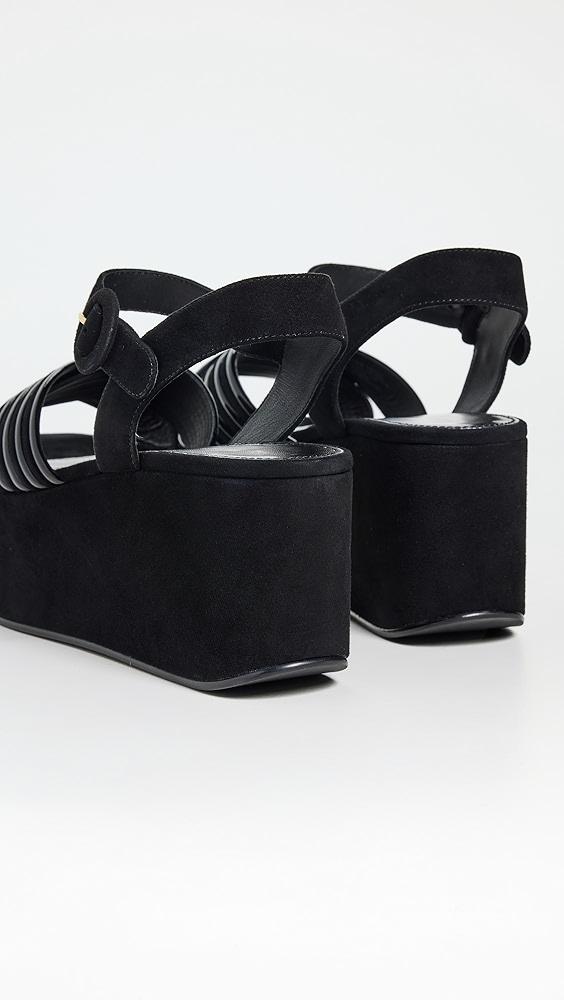 Tory Burch Bombe Cross Strap Platform Sandals 50mm | Shopbop Product Image