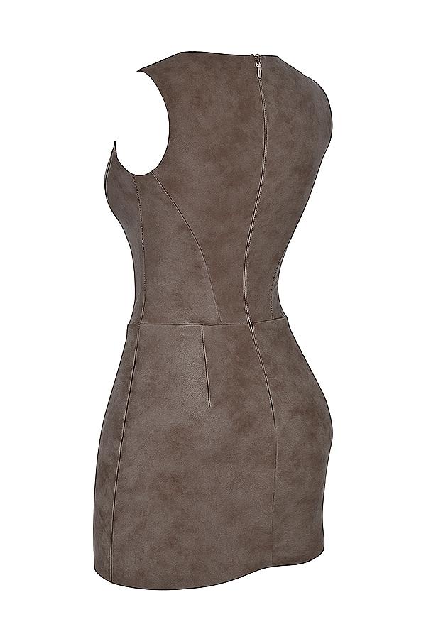 Pandora  mocha corset mini dress Product Image