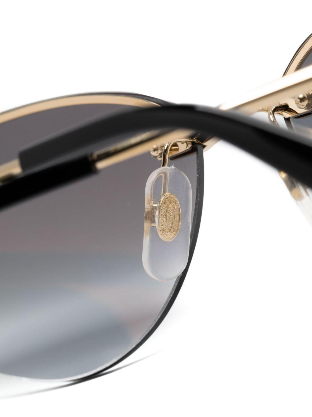 Tiger Head-plaque geometric-frame sunglasses Product Image