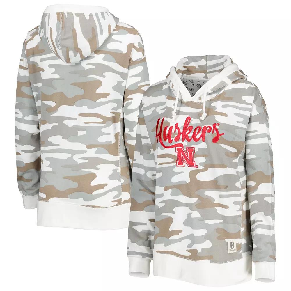 Womens Pressbox Camo Nebraska Huskers San Pablo Pullover Hoodie Product Image