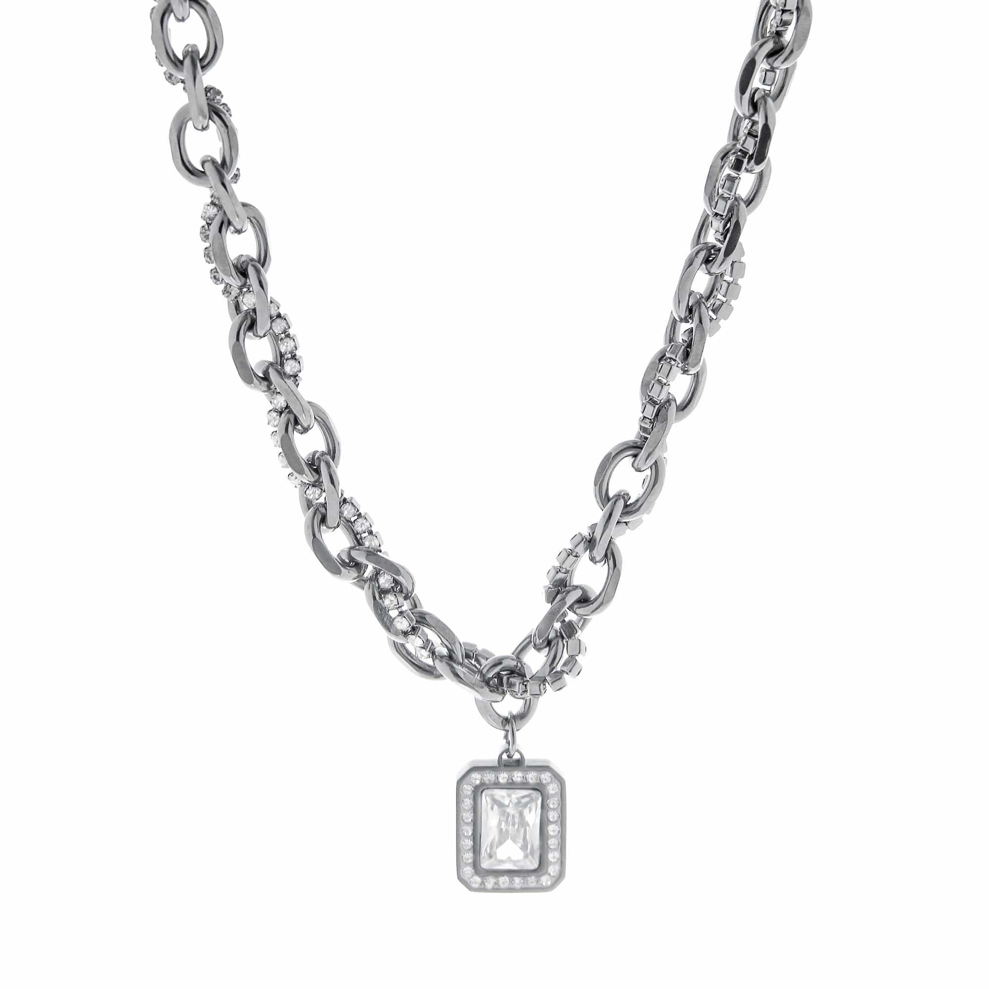 SQUARE PENDANT MULTI-CHAIN NECKLACE Product Image