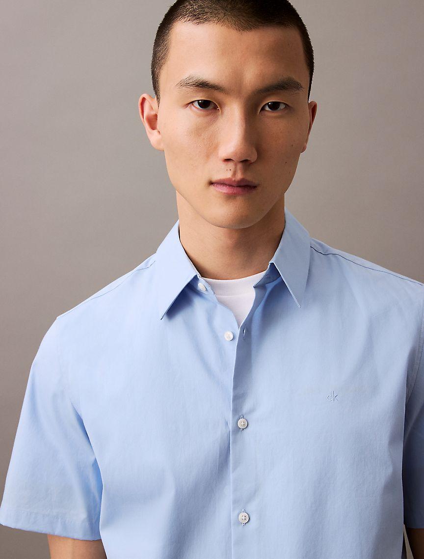 Cotton Stretch Slim Button-Down Shirt Product Image