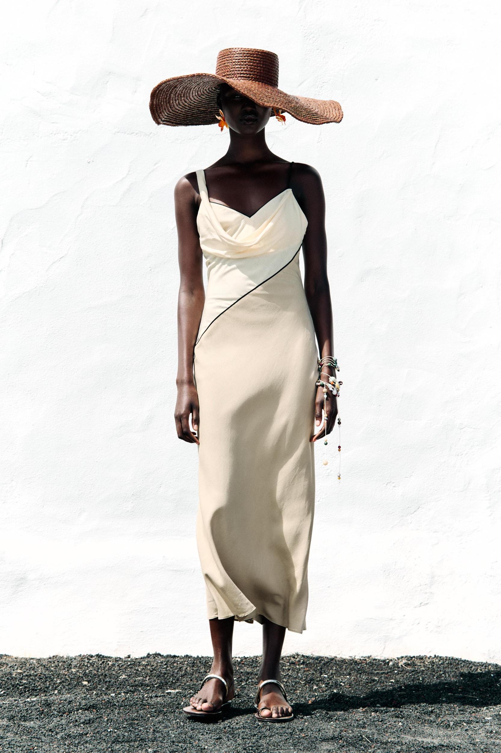 COMBINATION MIDI DRESS Product Image