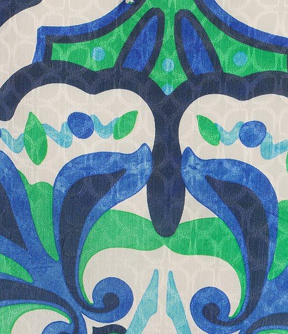 Current Air Split V-Neck Cap Sleeve Coordinating Woven Blouse Product Image