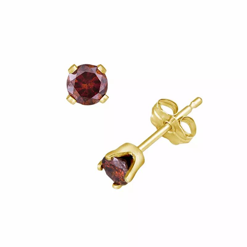 Jewelexcess 14k Gold 1-ct. T.W. Red Diamond Stud Earrings, Womens, 14k White Gold Product Image