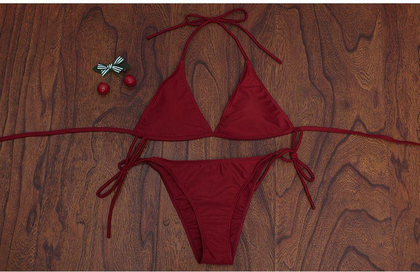 Set: Halter-Neck Bikini + Self-Tie Bottom Product Image