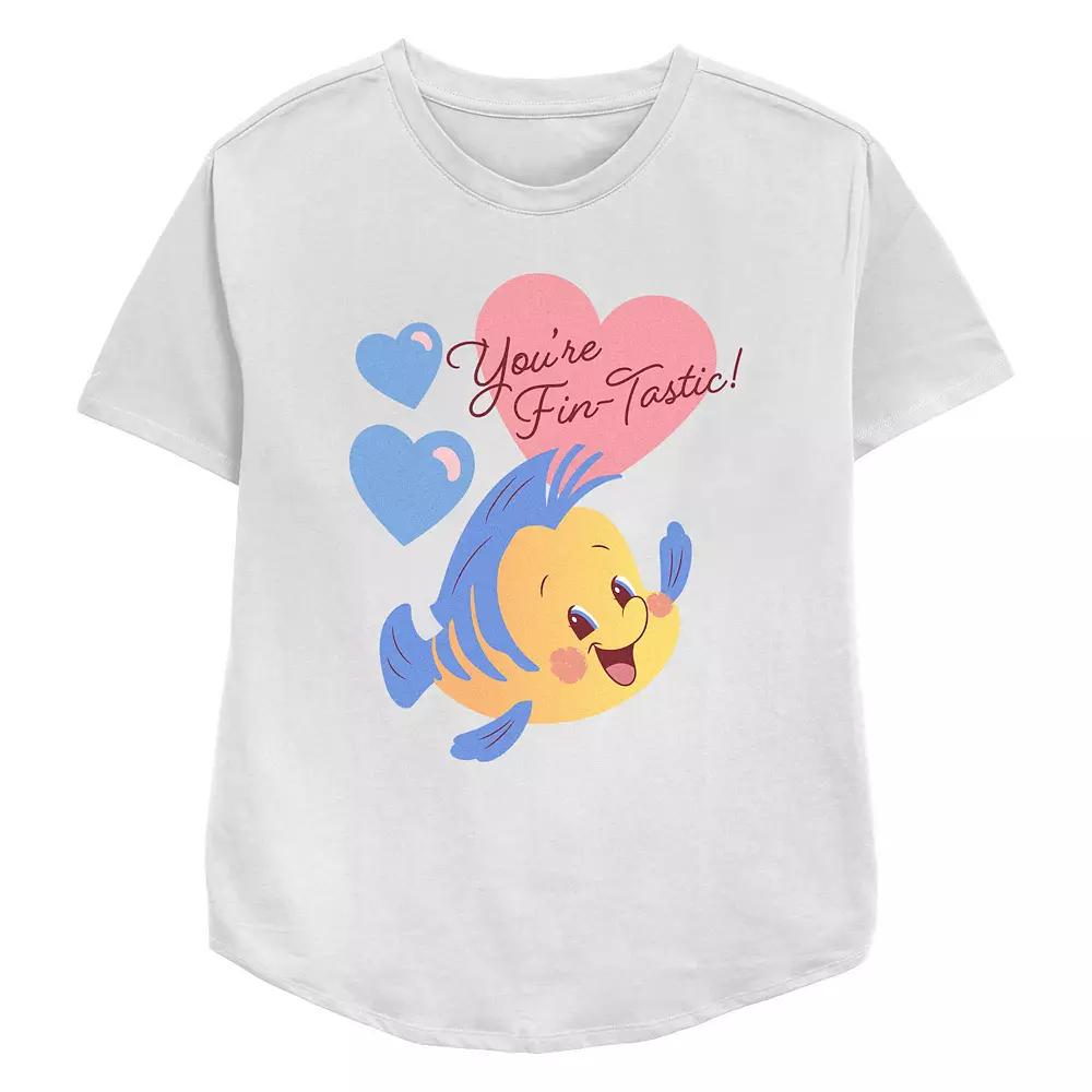 Disney's The Little Mermaid Flounder You're Fin-Tastic Women's Relaxed Fit Graphic Tee,  Product Image