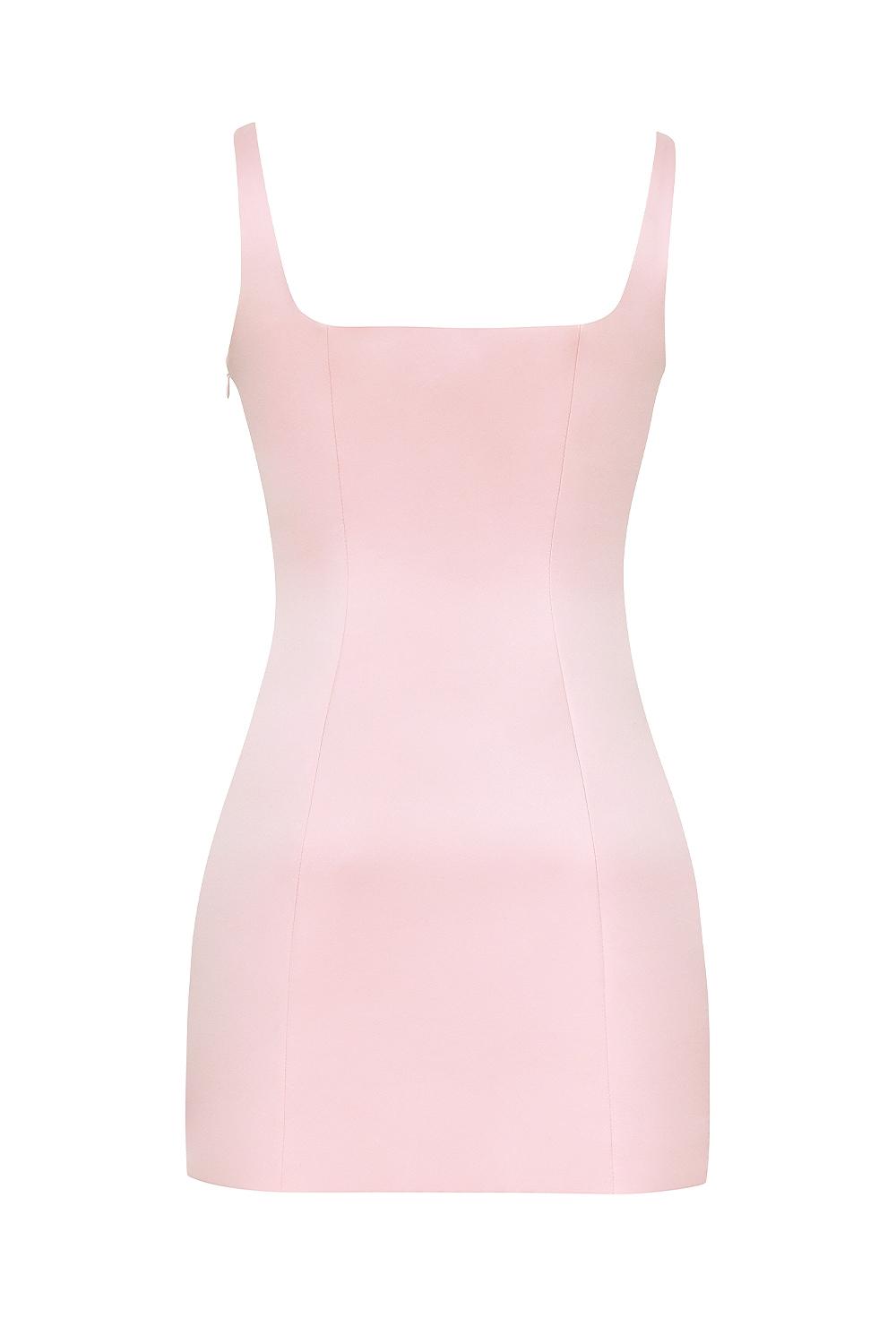 Cosette  rose shadow satin sleeveless mini dress - sale Product Image