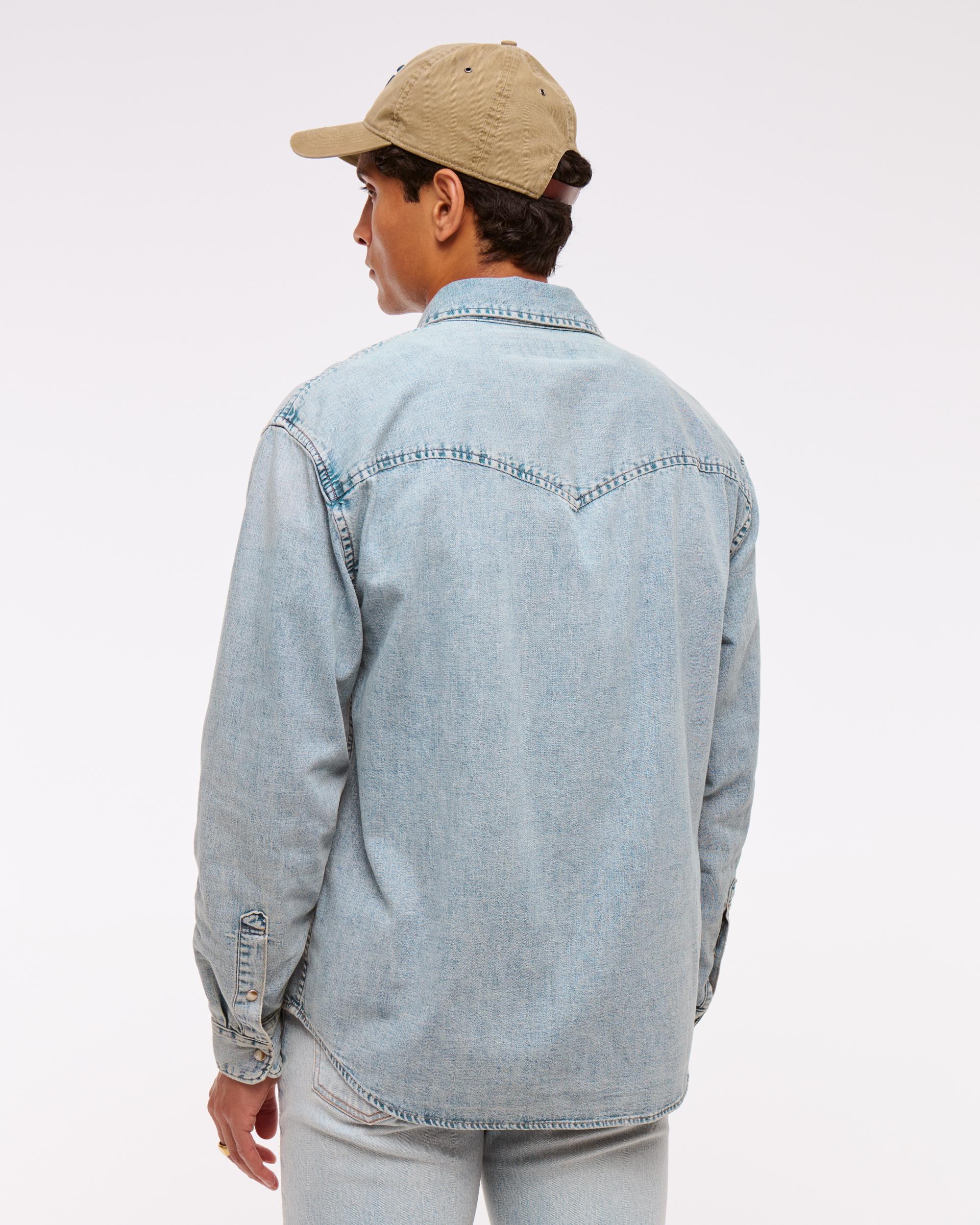 Denim Button-Up Shirt Product Image