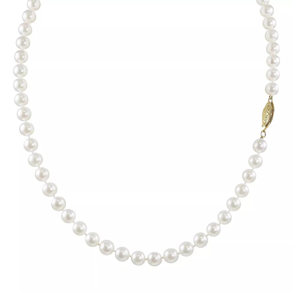 PearLustre by Imperial 14k Gold Akoya Cultured Pearl Necklace, Women's,  Product Image