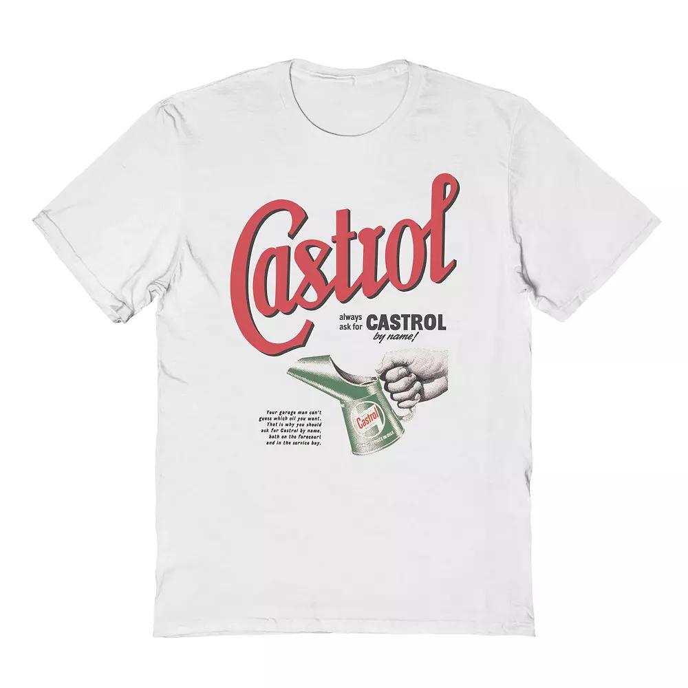 Men's Castrol By Name Graphic Tee, Size: Medium, White Product Image