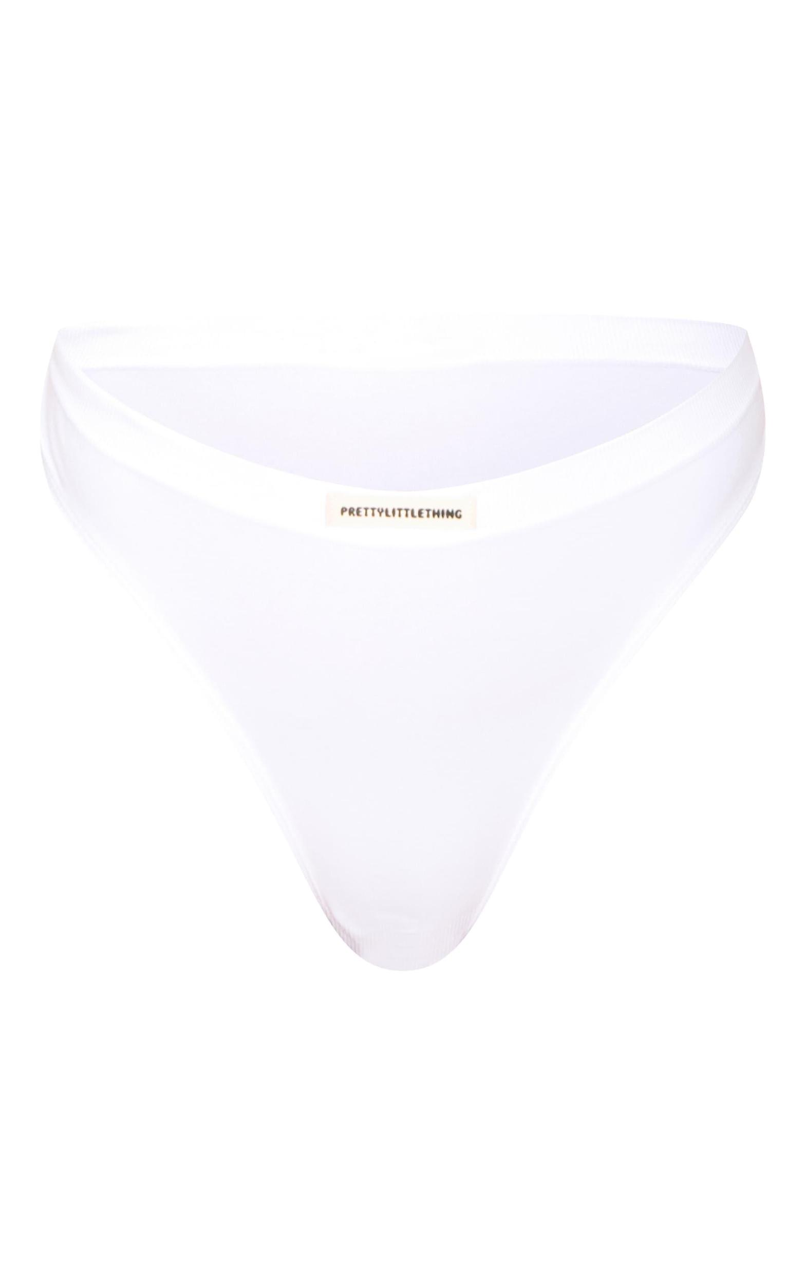 PRETTYLITTLETHING White Badge Seamless Thong Product Image