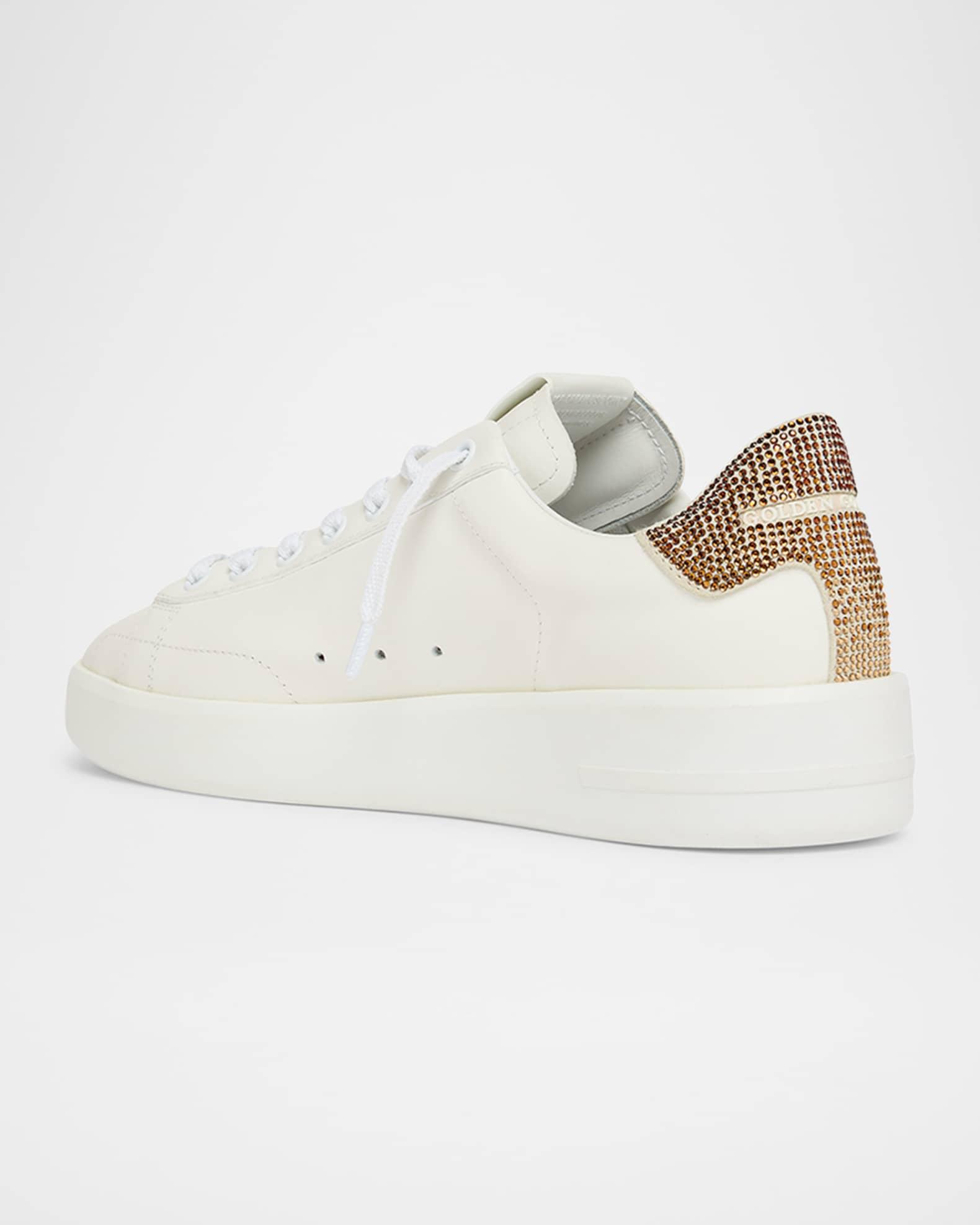 Pure Star Embellished Leather Low-Top Sneakers Product Image