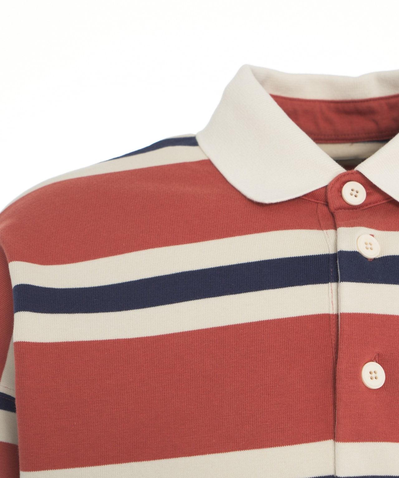 Polo in striped jersey Product Image