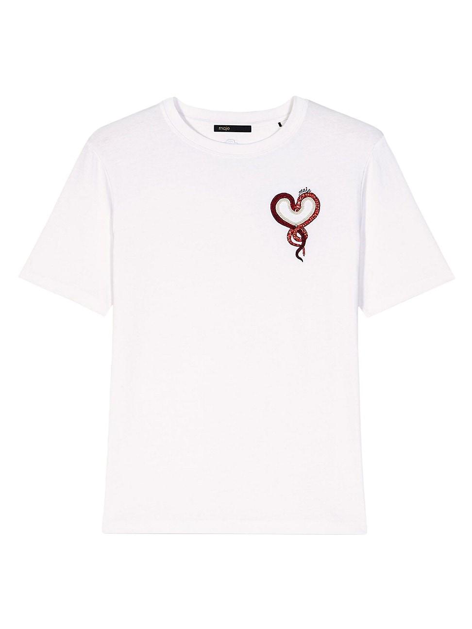 Womens Embroidered T-Shirt Product Image