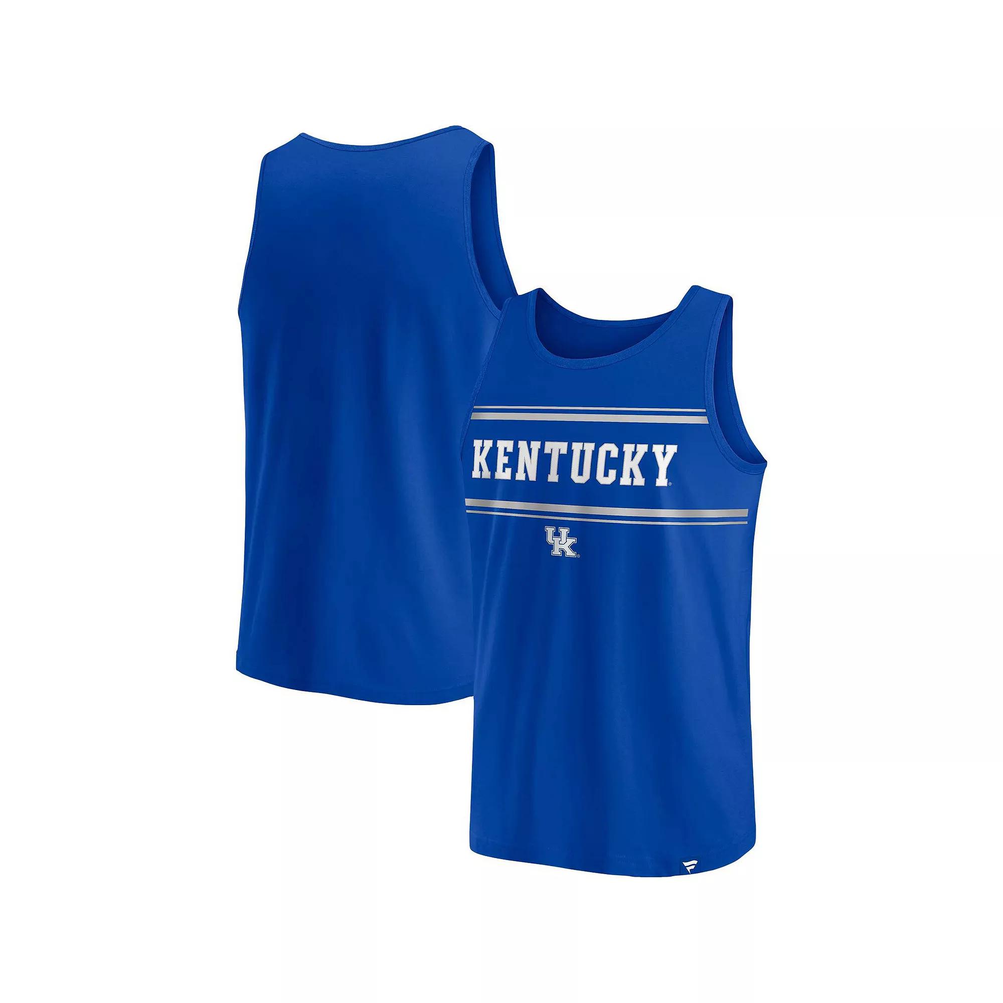Men's Fanatics Branded Royal Kentucky Wildcats Stripe Block Tank Top,  Product Image