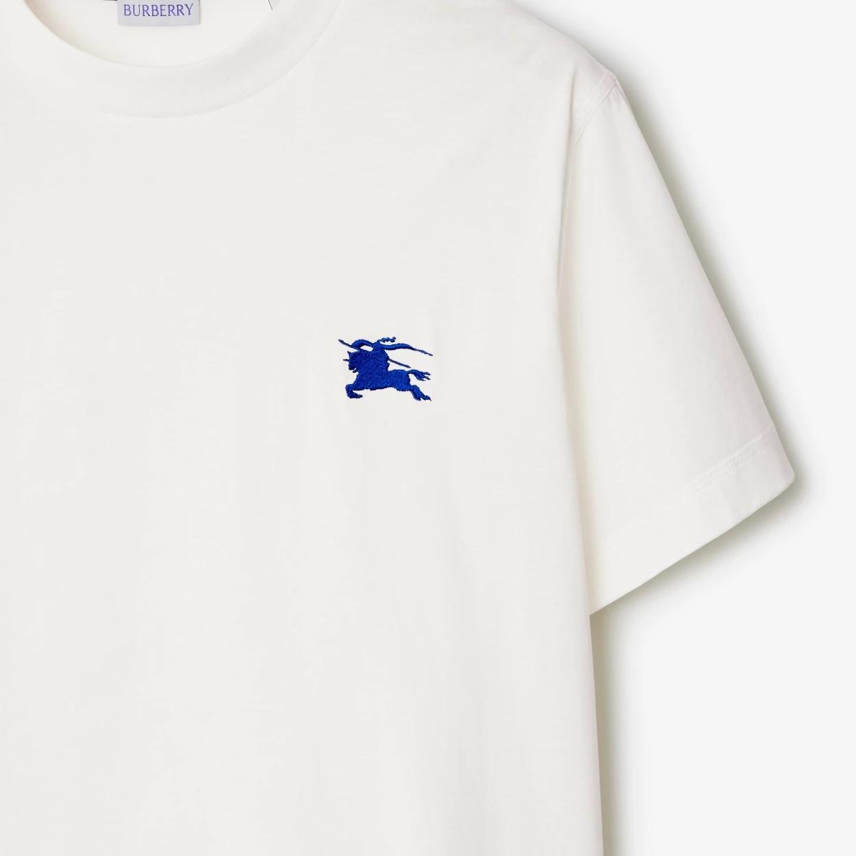 White Embroidered T-Shirt Product Image