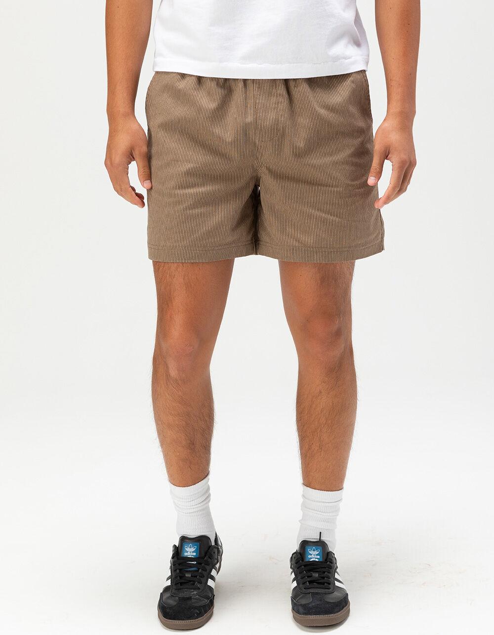RSQ Mens Stripe Pull On Shorts - BROWN/WHITE Product Image