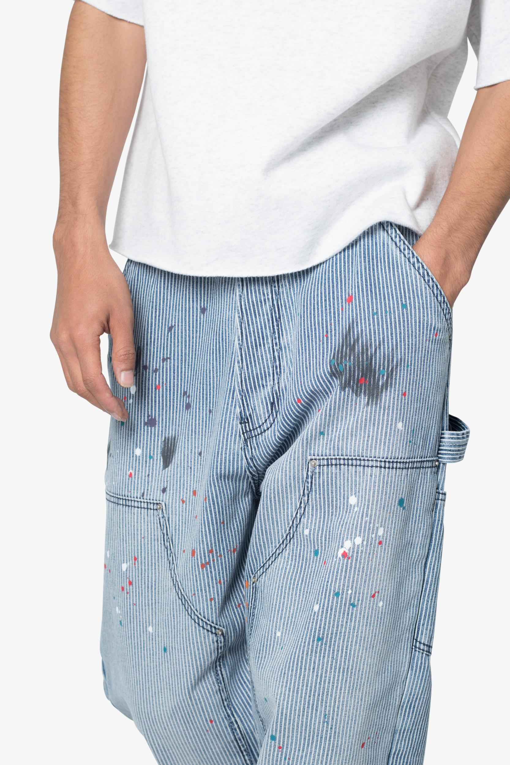 Ultra Baggy Jacquard Carpenter Pants - Grey Product Image