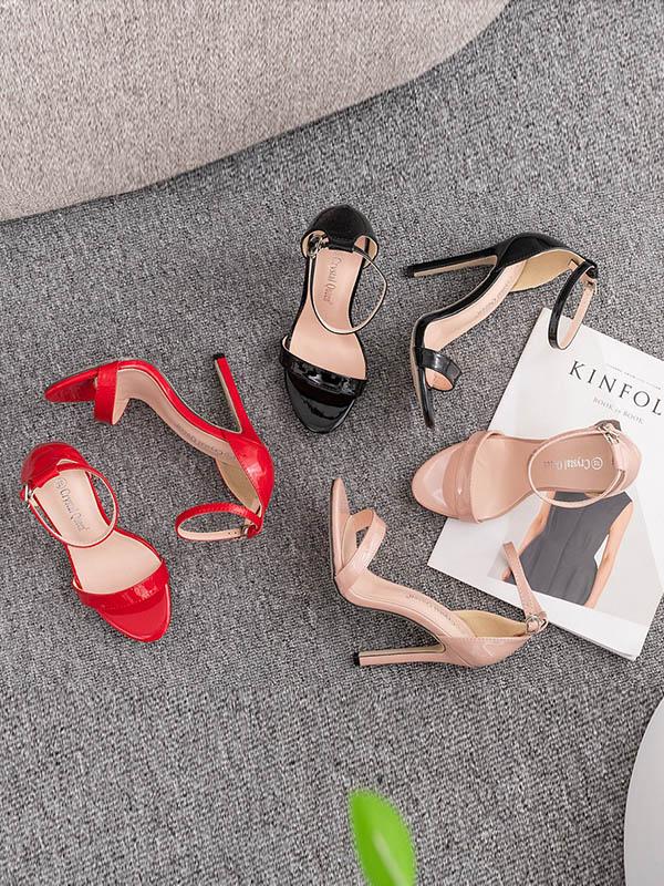 Open Toe Split-Joint Pumps Sandals Product Image