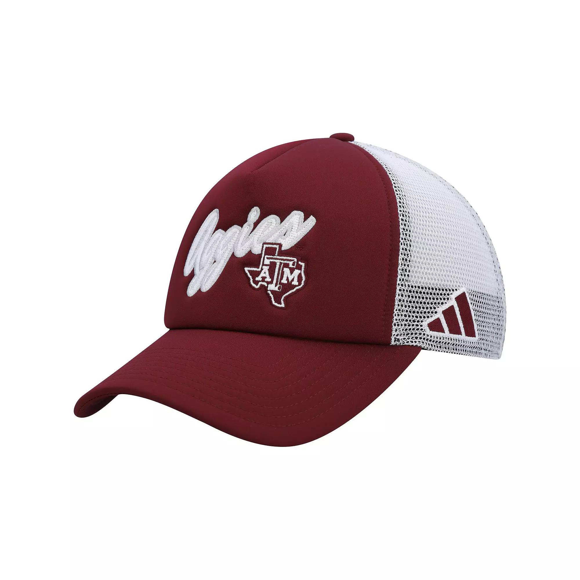 Men's adidas Maroon Texas A&M Aggies Script Trucker Snapback Hat, Red Product Image