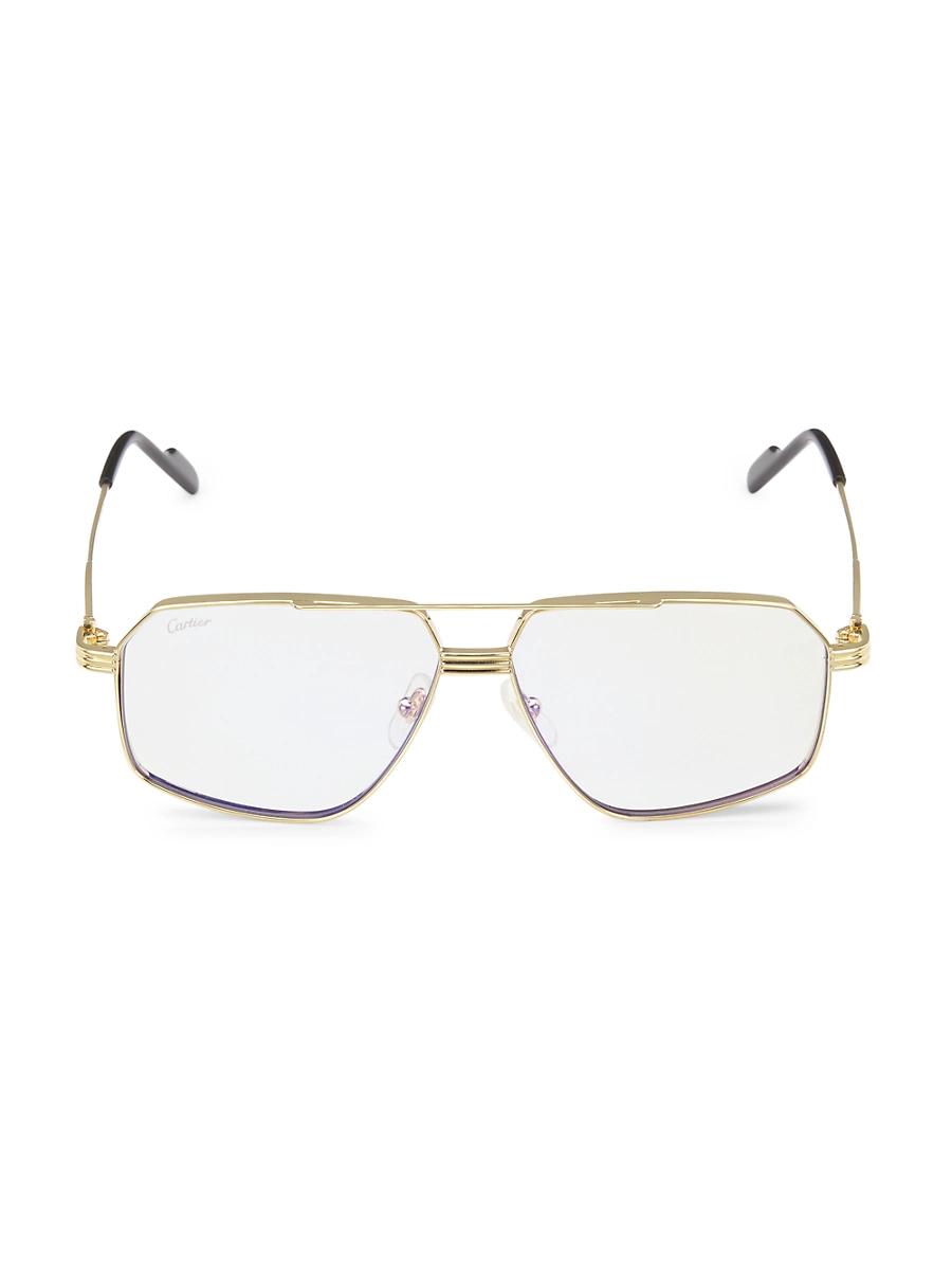 Mens 58MM Rectangular Sunglasses Product Image