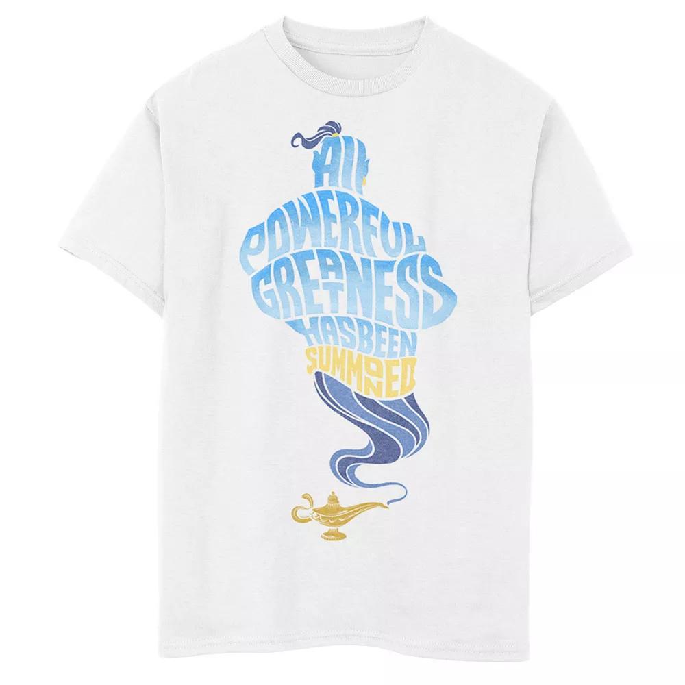 Disney's Aladdin Boys 8-20 Live Action All Powerful Greatness Word Stack Graphic Tee, Boy's,  Product Image