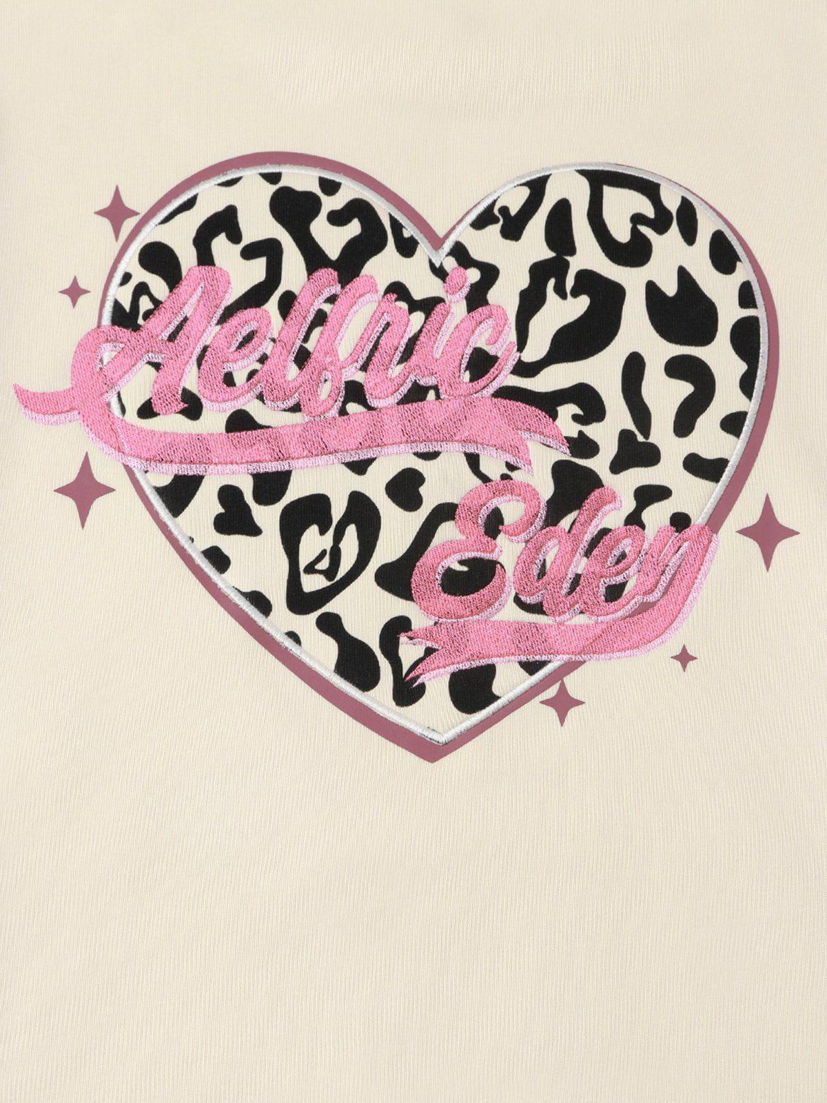 Aelfric Eden Leopard Heart Graphic Pullover Hoodie Product Image
