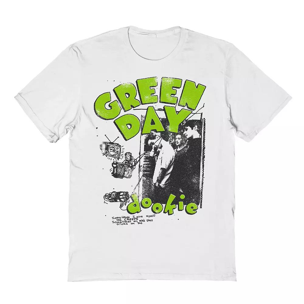 Men's Sketched Up Green Day Graphic Tee, Size: XXL, White Product Image