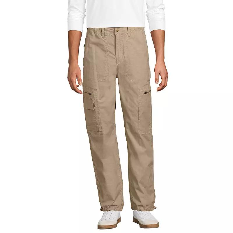 Men's Lands' End Ripstop Parachute Cargo Pants, Size: Large 30, Desert Product Image