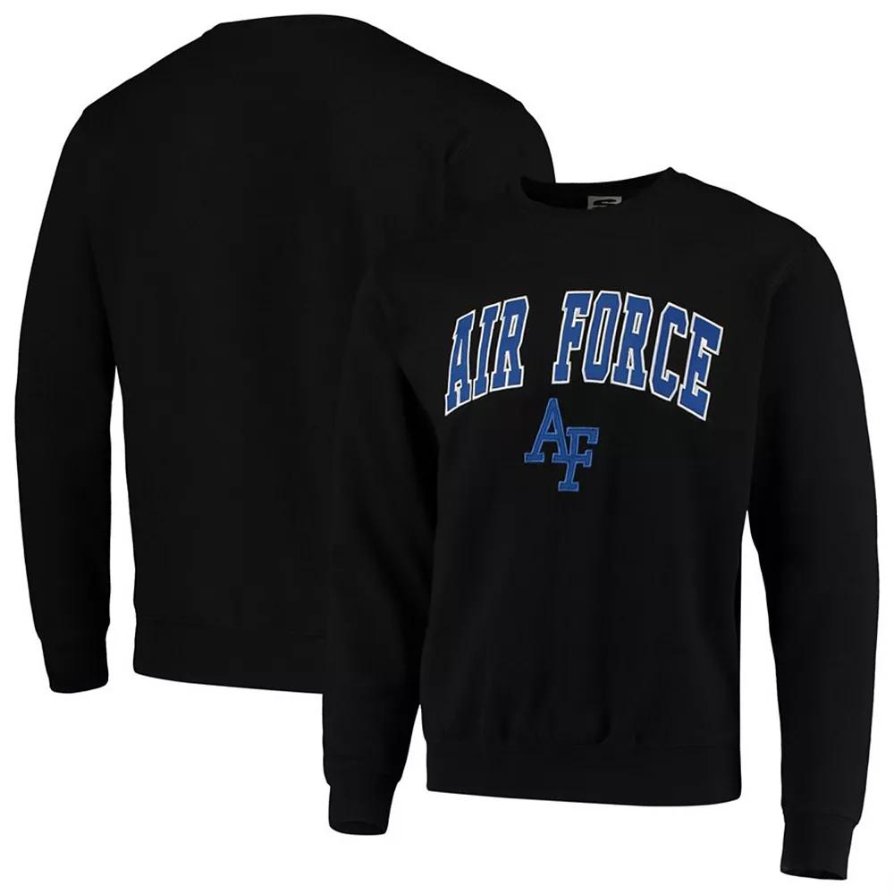 Men's Colosseum Black Air Force Falcons Arch & Logo Sweatshirt,  Product Image