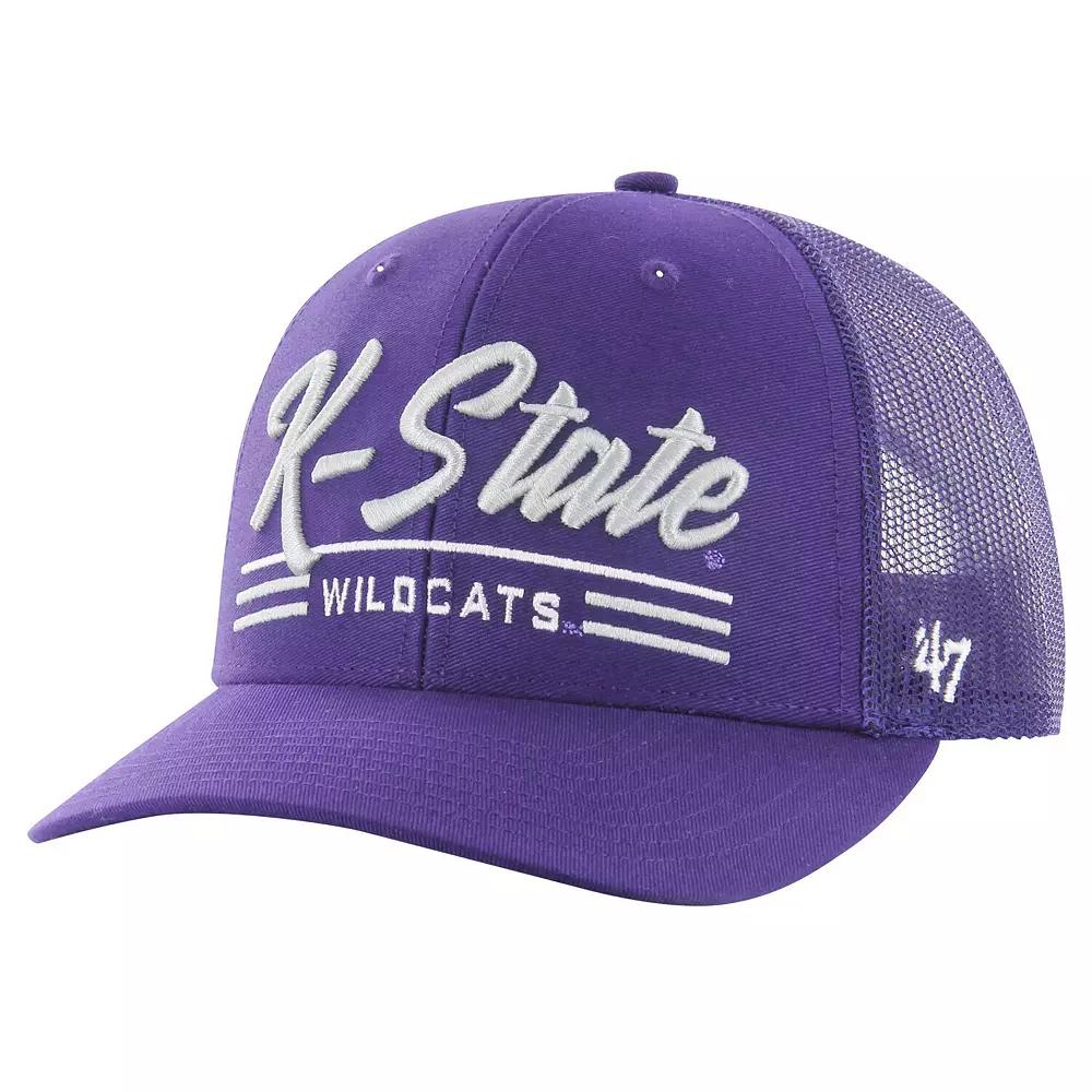Men's '47 Purple Kansas State Wildcats Garner Trucker Adjustable Hat Product Image