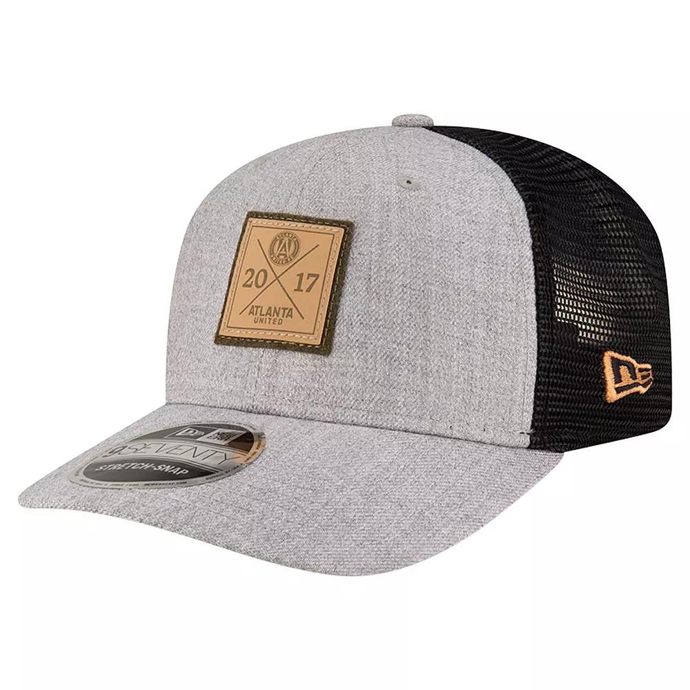 Men's New Era Heather Gray Atlanta United FC 9SEVENTY COOLERA Stretch-Snap Adjustable Hat, Atu Grey Product Image