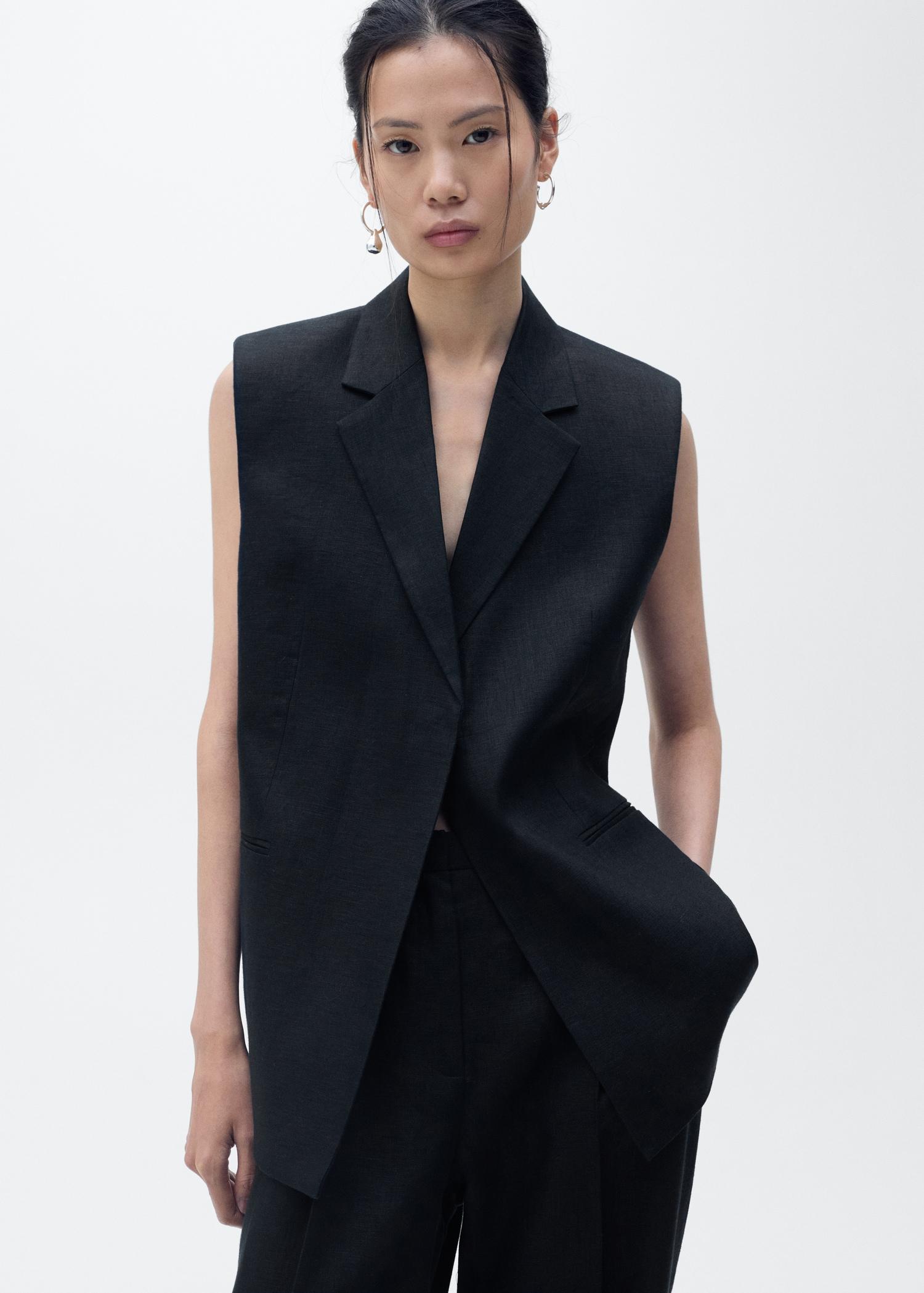 Linen suit trousers - Women | MANGO USA Product Image