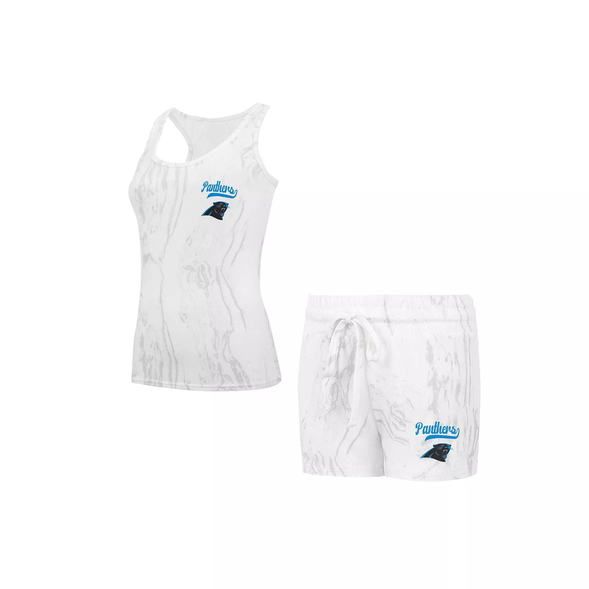 Women's Concepts Sport Carolina Panthers Quartz Hacci Knit Tank Top & Shorts Sleep Set,  Product Image
