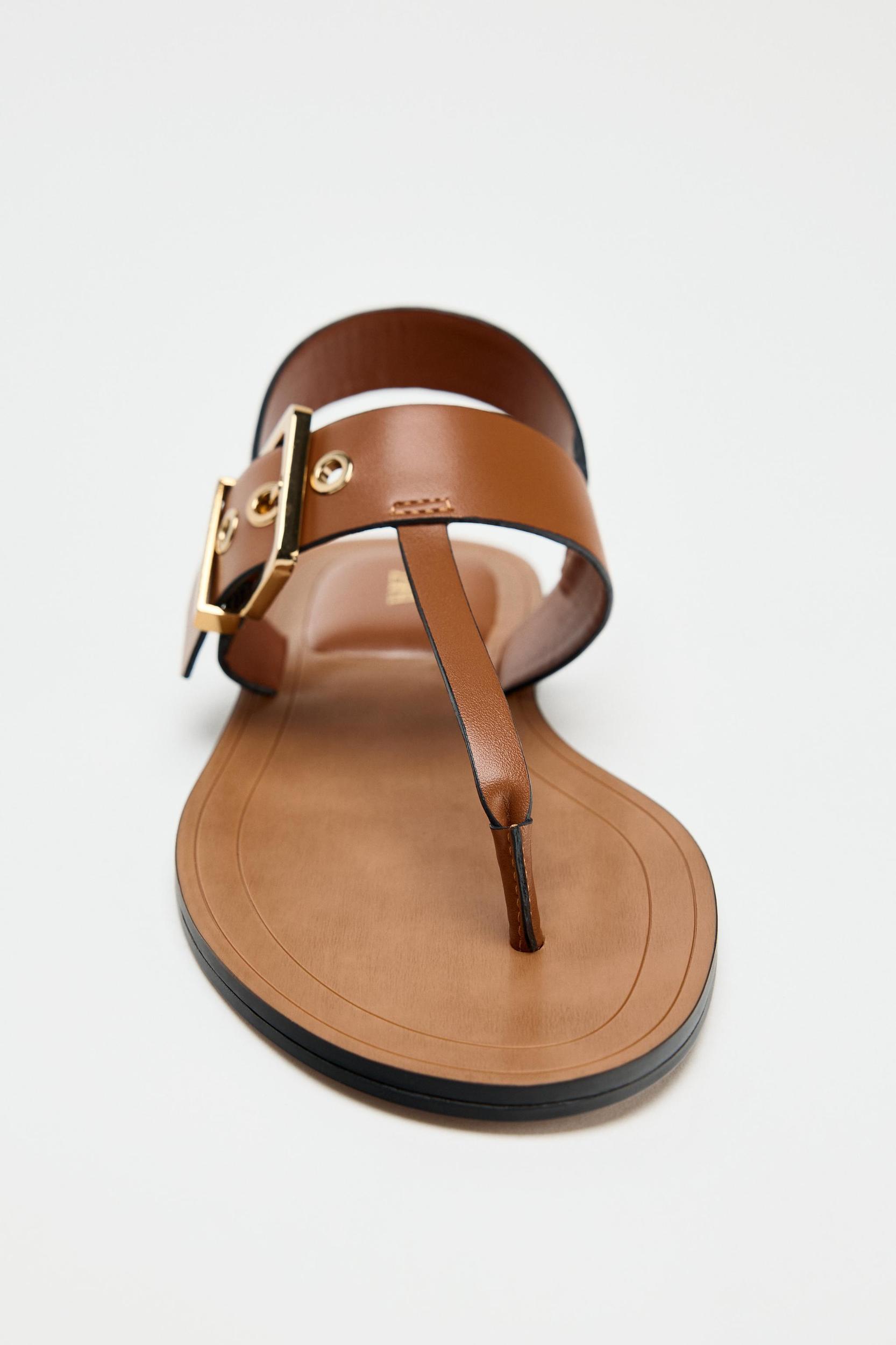 FLAT BUCKLE SANDALS Product Image