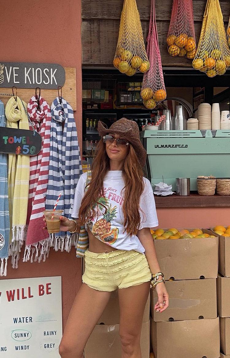 Leo Yellow Micro Shorts Girls Product Image