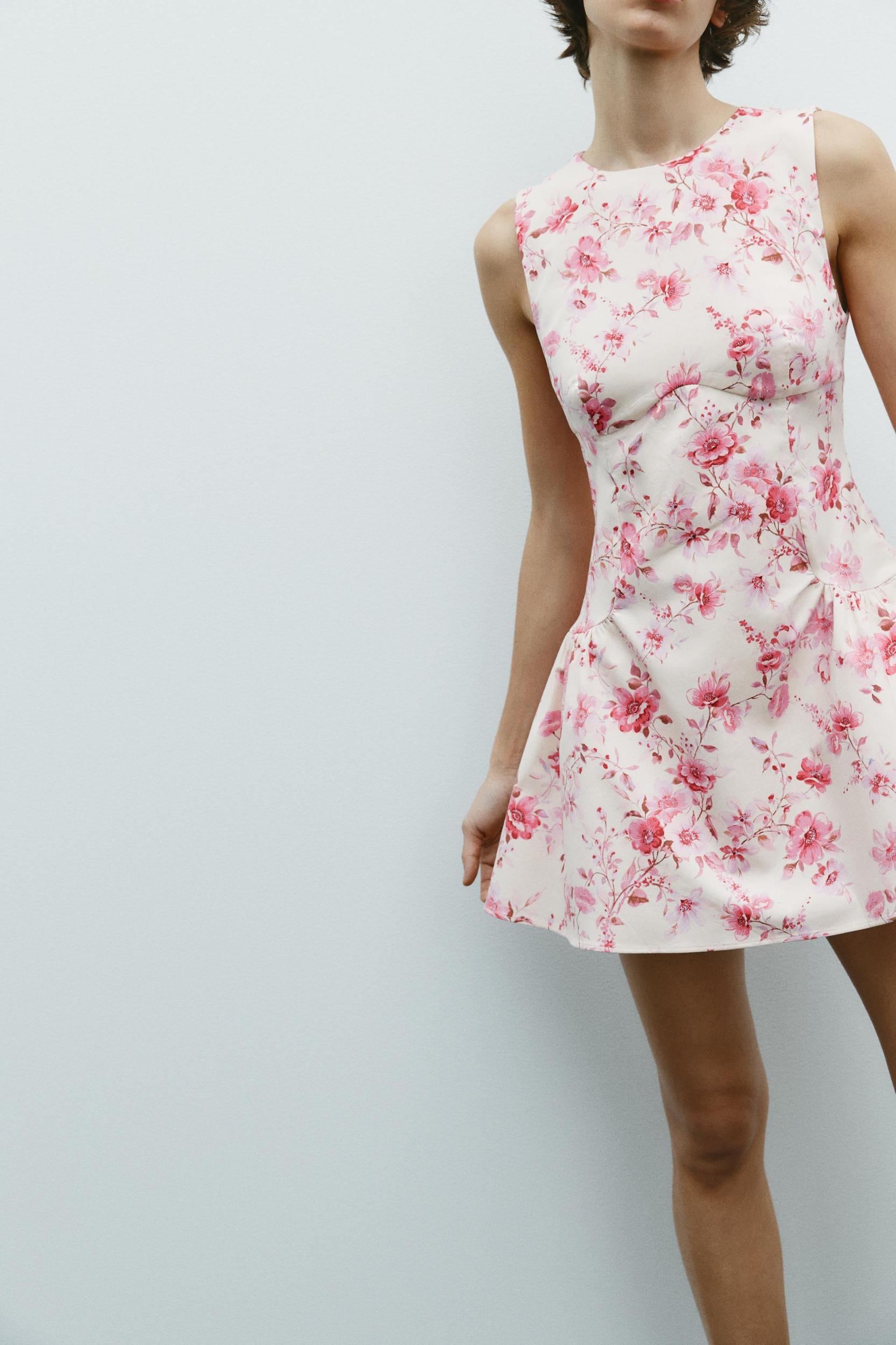 POPLIN FLORAL JUMPSUIT DRESS Product Image