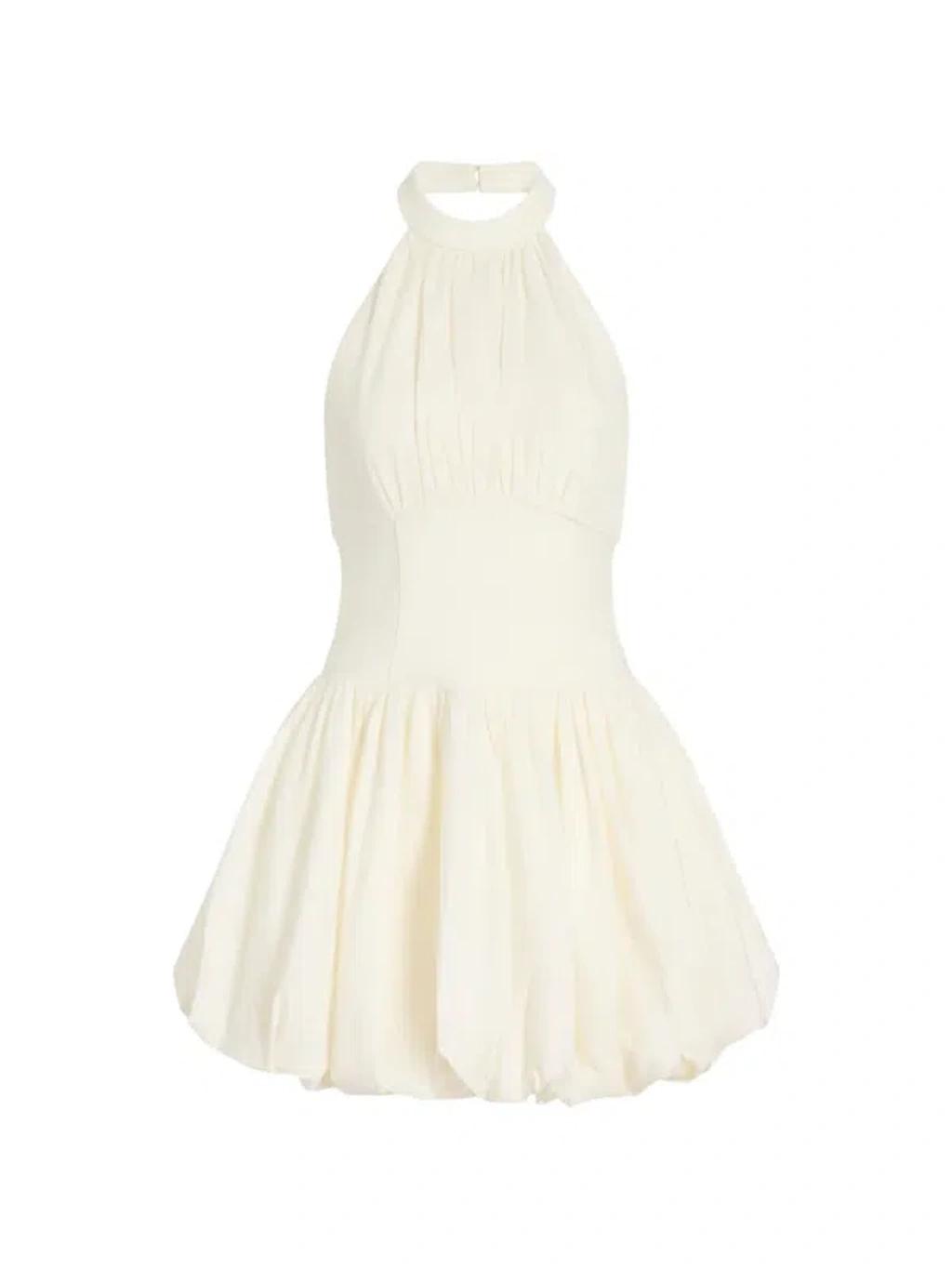CINQ À SEPT Macia Halter Bow Dress In Neutral Product Image