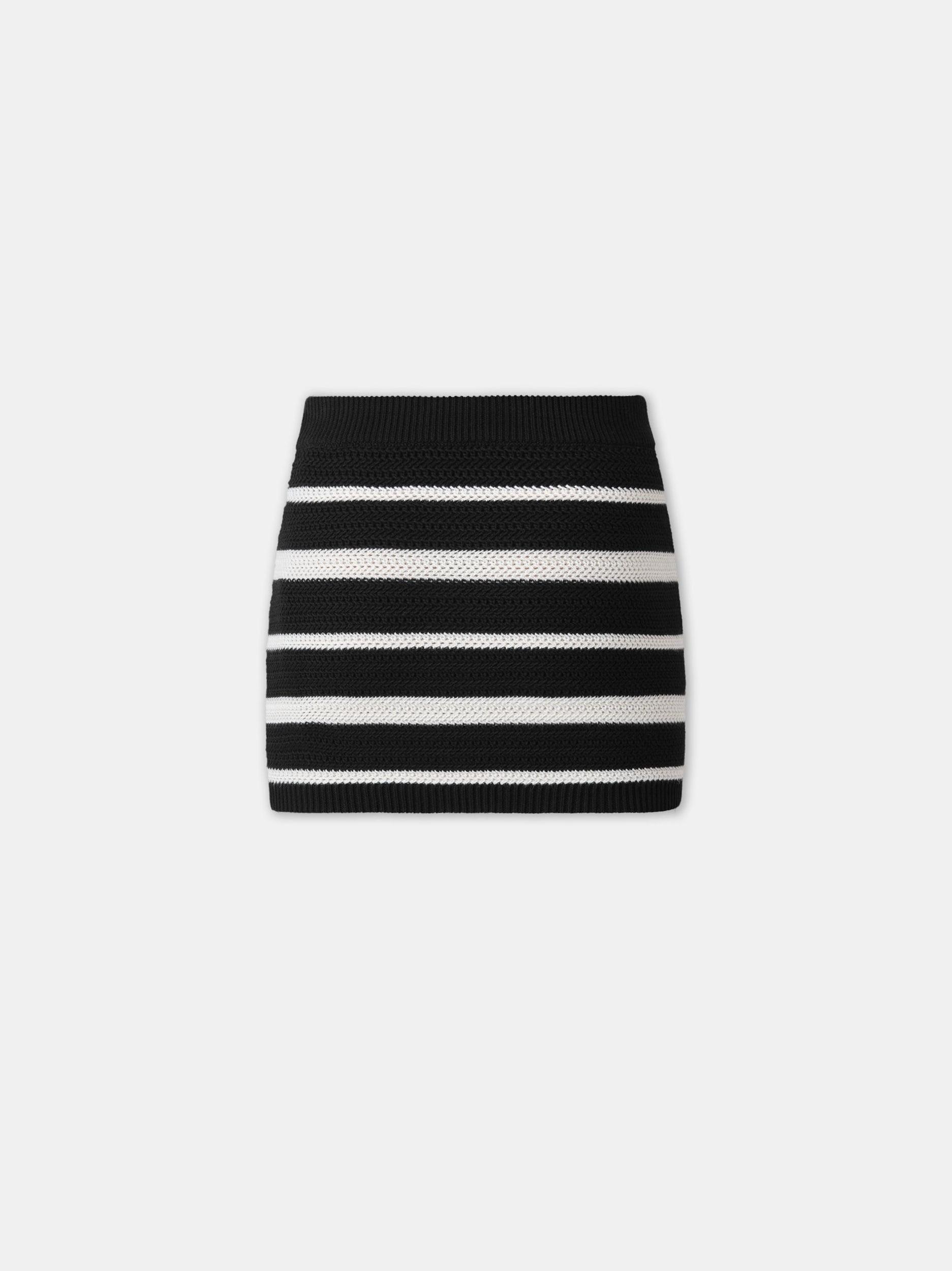 WOMEN - WOMEN'S MA STRIPED MINI SKIRT - Black Female Product Image