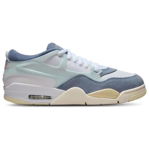 Jordan Mens Air 4 RM Casual Shoes in White/Diffused Blue/Ashen Slate Product Image