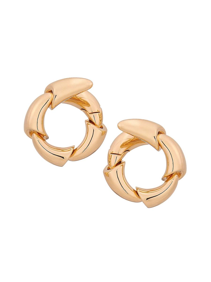 Womens Calla 18K Rose Gold Wraparound Hoop Earrings Product Image