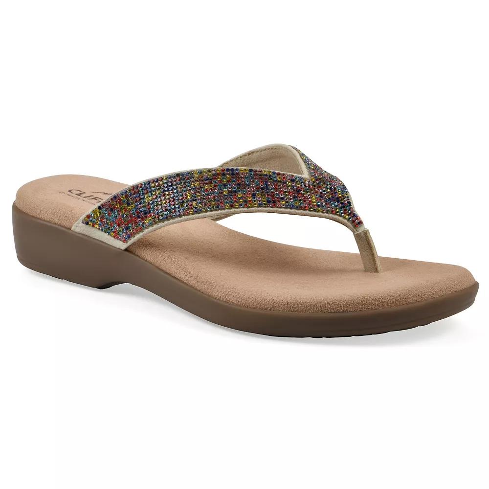 Cliffs by White Mountain Becharm Women's Thong Sandals, Size: 11 Medium, Multi Fabric Product Image