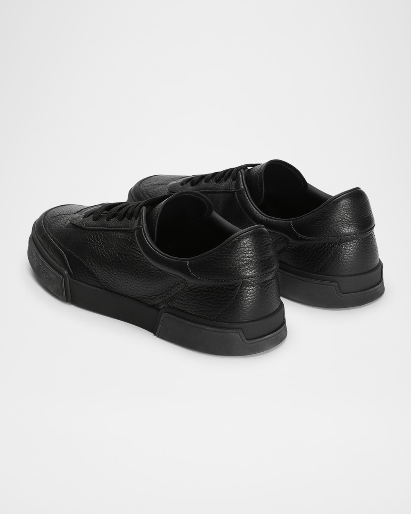 Men's Grained Leather Low-Top Sneakers Product Image