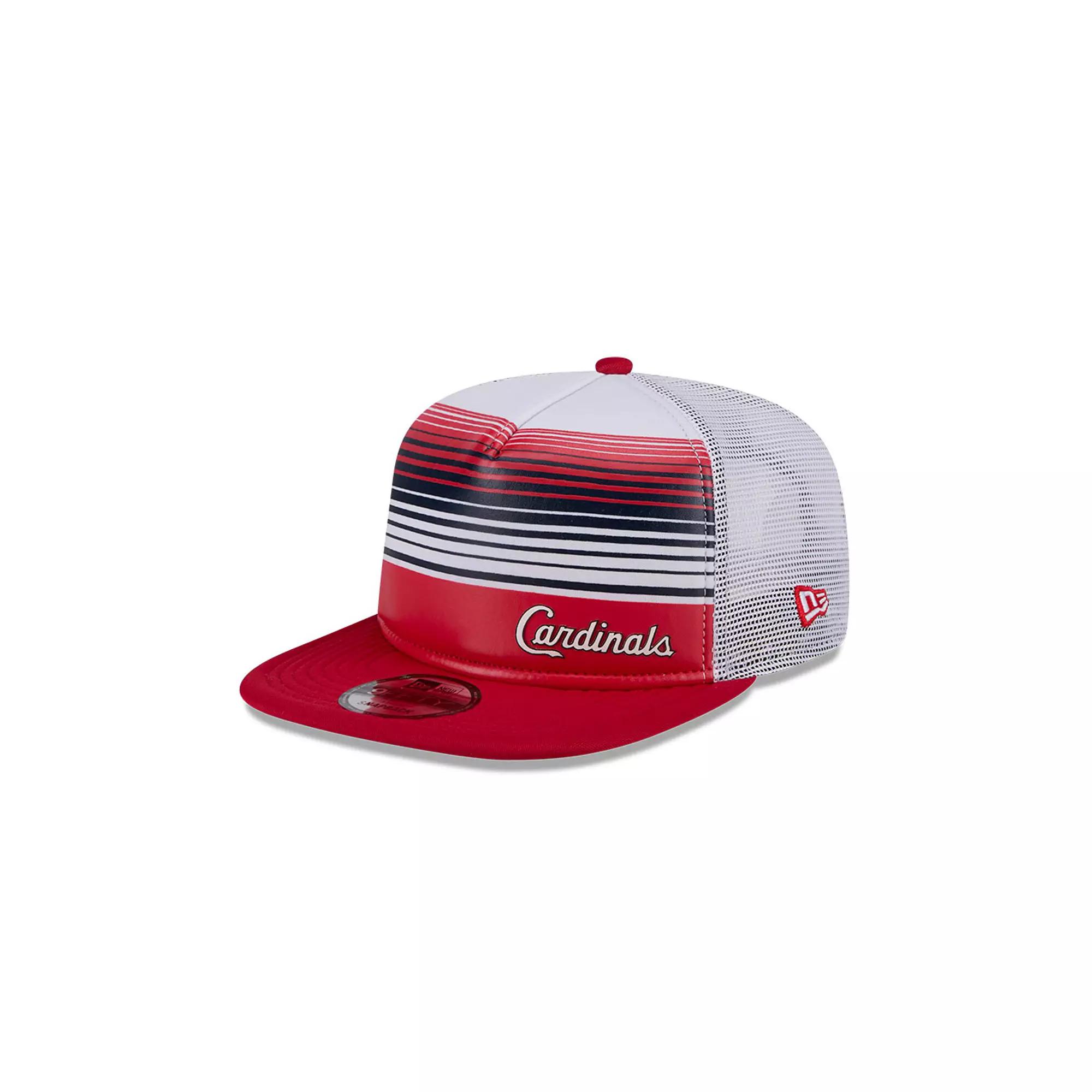 Men's New Era Red St. Louis Cardinals Team Horizon 9FIFTY A-Frame Trucker Snapback Hat Product Image