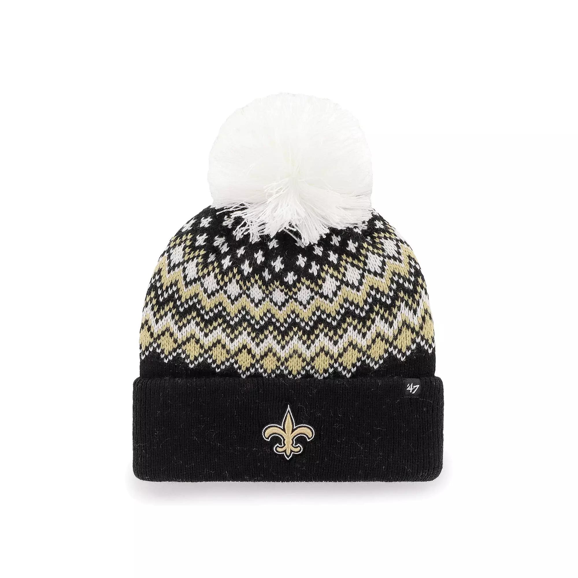 Womens 47 New Orleans Saints Elsa Cuffed Knit Hat with Pom Product Image
